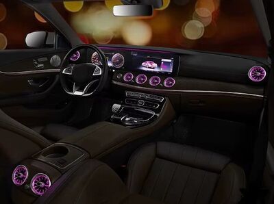 ECLAIRAGE D'AMBIANCE INTERIEURE A LEDS PAR LES GRILLES D'AERATION Mercedes Classe E W213 (2015/2023) MERCEDES CLASSE E COUPE/CABRIOLET W238 (2015/2023)