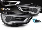 PHARES A LEDS TUBE LIGHT "REAL DRL" BLACKLINE AUDI A3 8V PHASE 1 -avec vrais feux de jour- POUR CONVERSION DES PHARES HALOGENES D'ORIGINE AU XENON (2012/04-2016)
