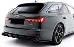 DIFFUSEUR DE PARE CHOC ARRIERE AUDI A6 4K C8 + EMBOUTS D'ECHAPPEMENT FACTICES (2018/2025)