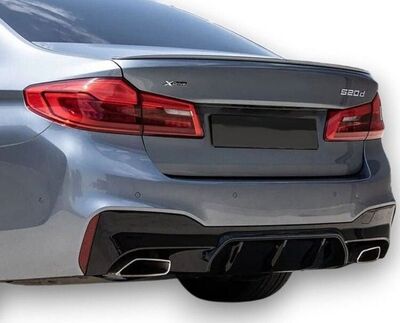 DIFFUSEUR ARRIERE BMW SERIE 5 G30/G31 PACK M LOOK M TECH / LOOK CS PIANO BLACK FINISH (2017/2023)