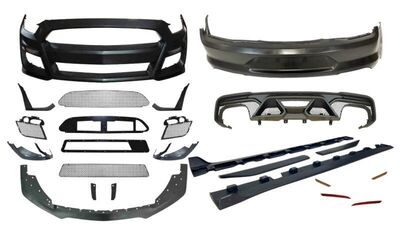 KIT CARROSSERIE COMPLET FORD MUSTANG VI LOOK GT350 PHASE 1 (2014/07-2017) OU PHASE 2 LOOK GT500 (08-2017/2021)
