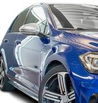 COQUES DE RETRO CHROMEES (4 PIECES-COQUES SUPERIEURES+ INFERIEURES) VW GOLF VII (2012/2020)