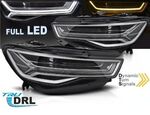 PHARES A LEDS TUBE LIGHT FULL LEDS  "REAL DRL" AUDI A6 4G PHASE 2 avec feux de jour et clignotants DTS -DYNAMIC TURN SIGNAL - (10-2014/2018)
