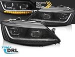 PHARES A LEDS TUBE "U" LIGHTBAR  XENON LOOK "REAL DRL"  VW JETTA VI STANDARD AVEC CLIGNOTANTS DTS - DYNAMIC TURN SIGNAL - (2010/2018)