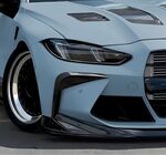 SPLITTERS SUPERIEURS LATERAUX DE PARE CHOC AVANT BMW SERIE 3 M3 G80/G81 / SERIE 4 M4 G82/G83 (2021+)