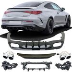 DIFFUSEUR ARRIERE MERCEDES CLE C236 / A236 " AMG LINE " PHASE 1 + EMBOUTS CHROMES OU NOIRS LOOK E53 AMG (2024+)