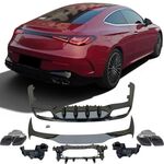 DIFFUSEUR ARRIERE MERCEDES CLE C236 / A236 " AMG LINE " PHASE 1 + EMBOUTS NOIRS LOOK E63 AMG (2024+)