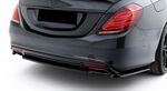 SPLITTER CENTRAL + SPLITTERS LATERAUX DE PARE CHOC ARRIERE MERCEDES CLASSE S W222 AMG PHASE 1 (2013/06-2017)