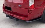 SPLITTERS DE PARE CHOC ARRIERE FORD TRANSIT L3 MK7 PHASE 2 PIANO BLACK FINISH(2017/2023)