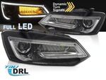 PHARES A LEDS "REAL DRL" FULL LEDS DESIGN VW POLO 6R/6C  (avec vrais feux de jour et clignotants à leds) AVEC FONCTION DTS -DYNAMIC TURN SYSTEM-(2009/03-2017)