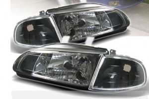 PHARES CRISTAL HONDA CIVIC V COUPE 2 PORTES OU HATCHBACK 3 PORTES "BLACK SERIES" (09-1991/08-1995)