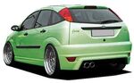PARE CHOC ARRIERE ADAPTABLE FORD FOCUS MK1 CPN DESIGN (1998/2004)