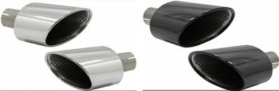 Autocollants De Décoration Pour Tuyau D'échappement Audi A5 A4 B9 2020-2021 - Noir, Acier Inoxydable, 2 Pièces - 2