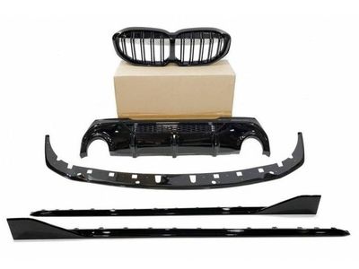 KIT CARROSSERIE BMW SERIE 1 F40 PACK M LOOK "M PERFORMANCE" GLOSS BLACK FINISH "V2" (2019/2024)