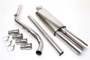 LIGNE COMPLETE D ECHAPPEMENT EN INOX TYPE GROUPE A VW GOLF II (NON HOMOLOGUEE) (1983/1992)