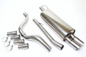 LIGNE COMPLETE D ECHAPPEMENT EN INOX TYPE GROUPE A VW GOLF IV,AUDI A3 8L,SEAT LEON 1M -NON HOMOLOGUÉE- (1999/2005)