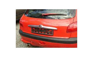 BARRETTE DE COFFRE CHROMÉE PEUGEOT 206 PHASE 1 (1998/06-2003)