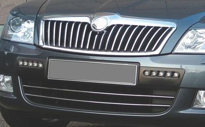 PROFILES DE CALANDRE CHROMES SKODA OCTAVIA II PHASE 2 (05-2009/2013)