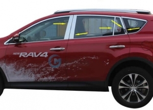 MONTANTS DE PORTES CHROMES TOYOTA RAV 4 (2013/2019)