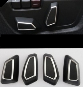 BOUTONS DE REGLAGE DE SIEGES CHROMES BMW SERIE 1 F20,SERIE 2 F22,SERIE 3 F30/F31 ET SERIE 4 F32 (2011/2019)