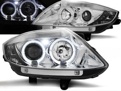 VOTRE COMMANDE SPÉCIFIQUE:1X PHARES ANGEL EYES BMW Z4 E85 (2003/2009) Fond chrome