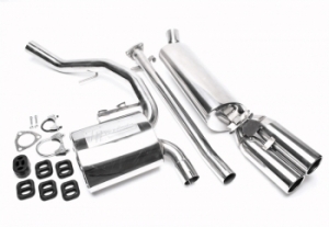 LIGNE COMPLETE D ECHAPPEMENT EN INOX TYPE GROUPE A OPEL CALIBRA A (85_) 8V/16V/2WD/4WD1998ccm, 85kW /110kW 1992 (DIAMETRE 63,5mm HOMOLOGUEE ABE ALLEMAGNE)