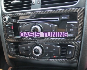 ENJOLIVEURS DE CONSOLE CENTRALE EN CARBONE AUDI A4 B8/8K2 OU AUDI Q5 8R (2007/2015)