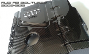 COUVRE MOTEUR EN CARBONE AUDI A5 2.0L TFSI  PHASE 1 (2007/10-2011)