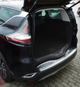 Protection De Seuil De Coffre En Aluminium Pour Renault Espace 6 (07/2023-) - Noir, Adhésif 3M, Anti-rayures - 3