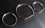 CLIPS D'ENTOURAGES DE COMPTEURS CHROMES MERCEDES CLK W208 PHASE 2 (09-1999/2003) MERCEDES CLASSE E W210 PHASE 2 (09-1999/2002)