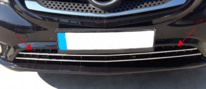 BAGUETTES ENJOLIVEURS DE PARE CHOC AVANT CHROMES MERCEDES VITO W447 PHASE 1 (2014/2019)