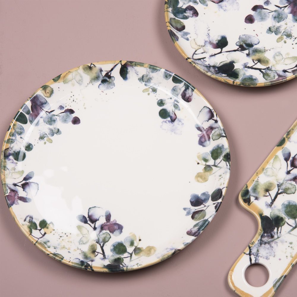 Assiettes Mélange Coloris Lot De 6 Assiettes Plates En Porcelaine Bleue - 27 Cm - Design élégant Et Pratique Assiettes Creuses Pour Pates