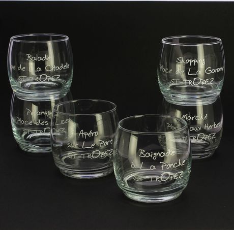 6 VERRES RONDS