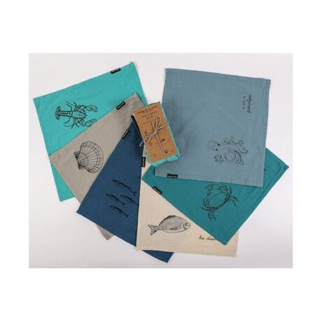 6 SERVIETTES en COTON