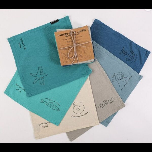 6 SERVIETTES en COTON