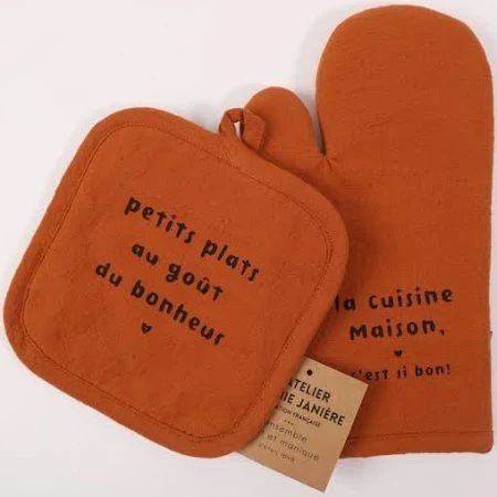 SET GANT et MANIQUE OCRE