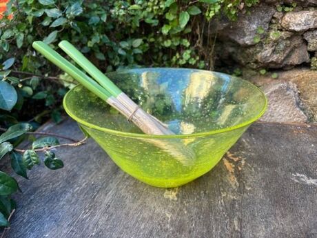 SALADIER COUPELLE EN VERRE BULLE
