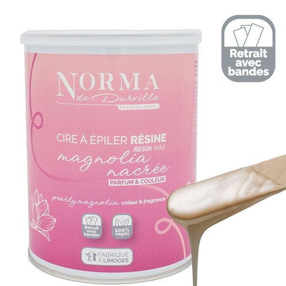 Cire en pot blanche nacrée magnolia