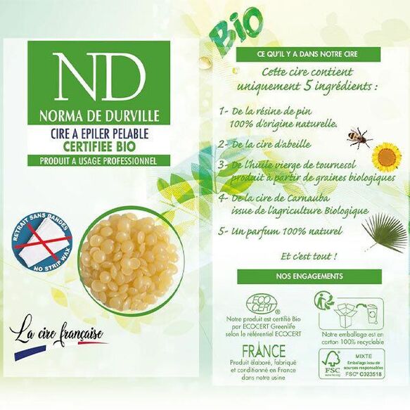 Cire pastilles certifiée Bio