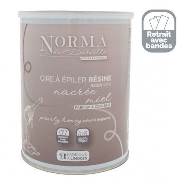 Cire en pot blanche nacrée miel