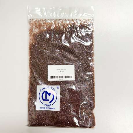 GLITTER DARK BROWN IRIDESCENT SEQUIN