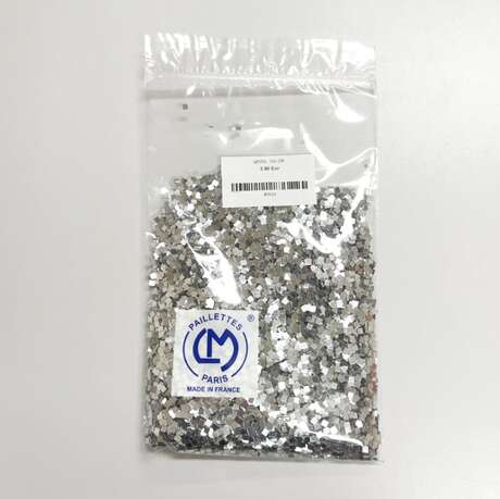 SQUARE GLITTER 3x3 MM SILVER