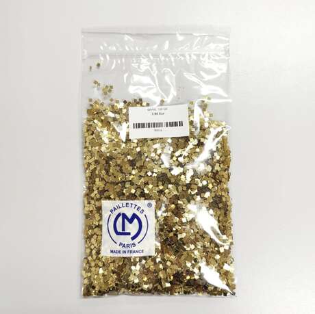 SQUARE GLITTER 3x3 MM YELLOW GOLD 2525
