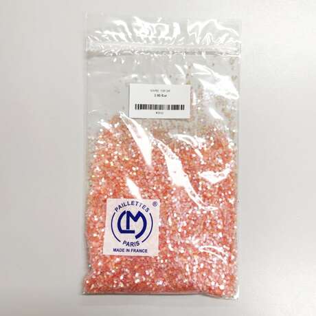 ROUND GLITTER 2MM PINK IRIDESCENT