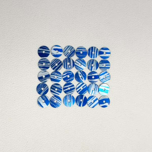 FLAT SEQUINS 5 MM BLUE / SILVER