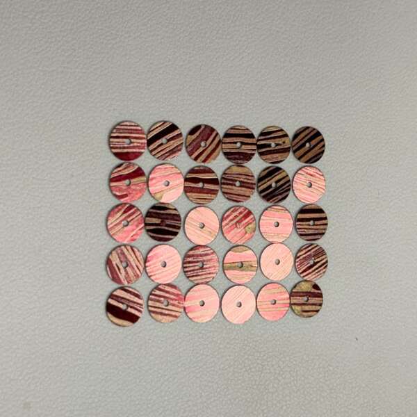 PAILLETTES 6 MM BORDEAUX MARBRE OR