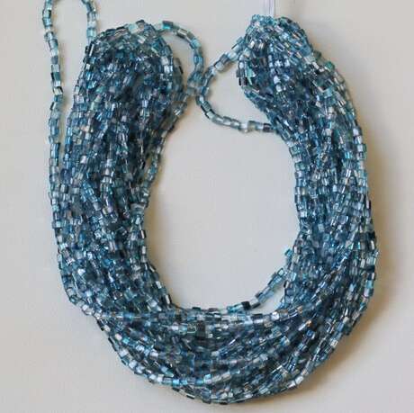 TUBES TRAINGLES 2,5 x 2,5 MM MULTICOLORE BLEU GRIS