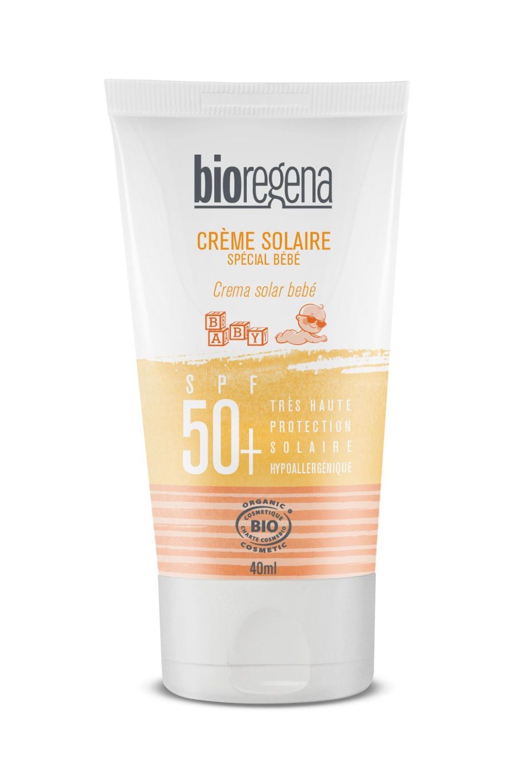 Bioregena Crème Solaire Bébé SPF50+ Bio 40ml