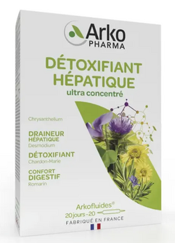 Arkopharma Arkofluides Détoxifiant Hépatique 20 Ampoules