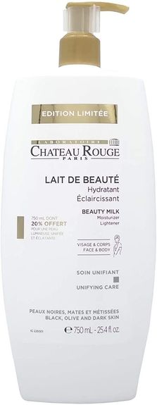 Chateau Rouge Lait De Beaute Soin Unifiant Eclaircissant Promo 750ml Chateau Rouge Lait De Beaute Soin Unifiant Eclaircissant Promo 750ml